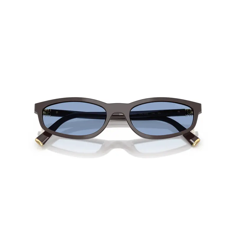 0Mu A06s Rectangular Acetate Sunglasses With Gold Accents 1