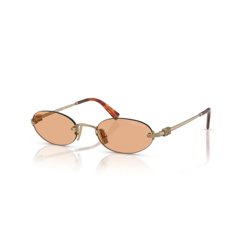 0Mu A54s Oval Sunglasses With Gold Metal Frame 1