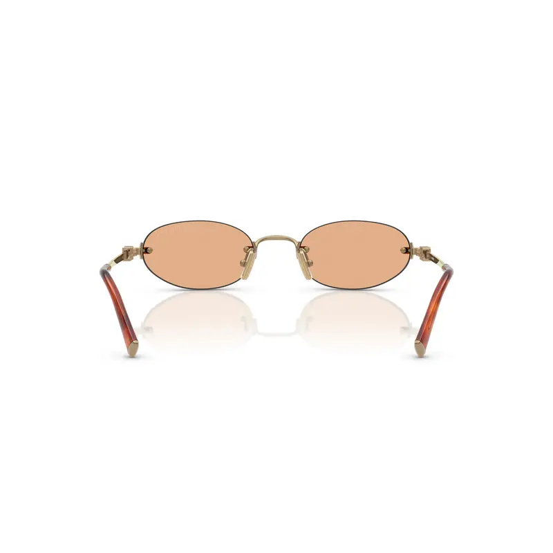0Mu A54s Oval Sunglasses With Gold Metal Frame 2