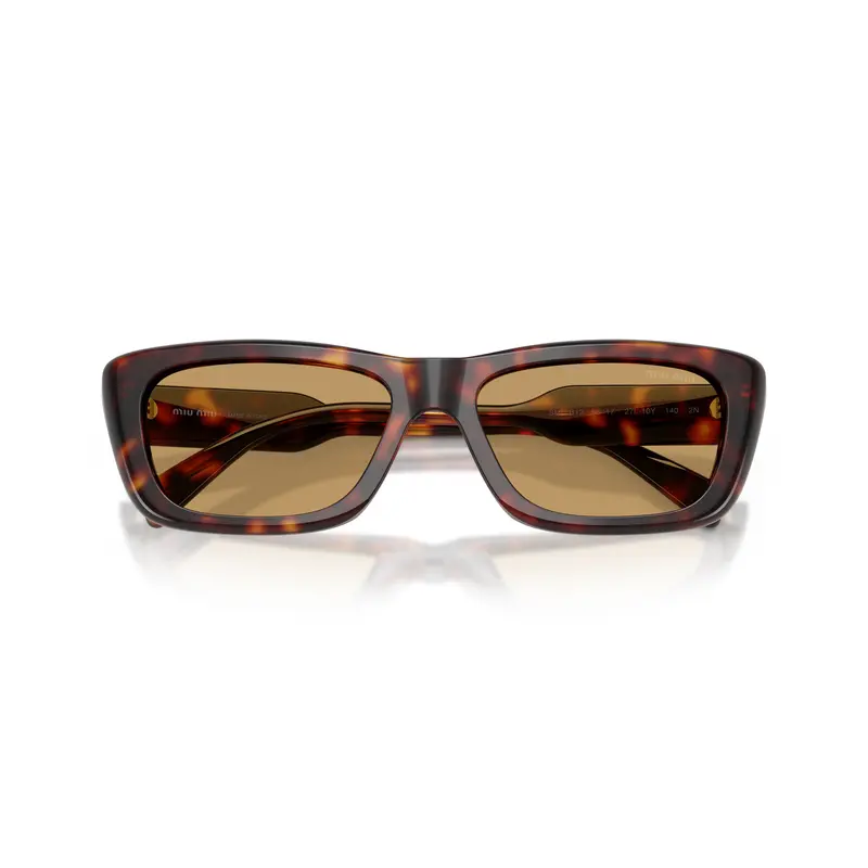 0Mu B12s Rectangular Tortoiseshell Sunglasses With Thick Arms 1