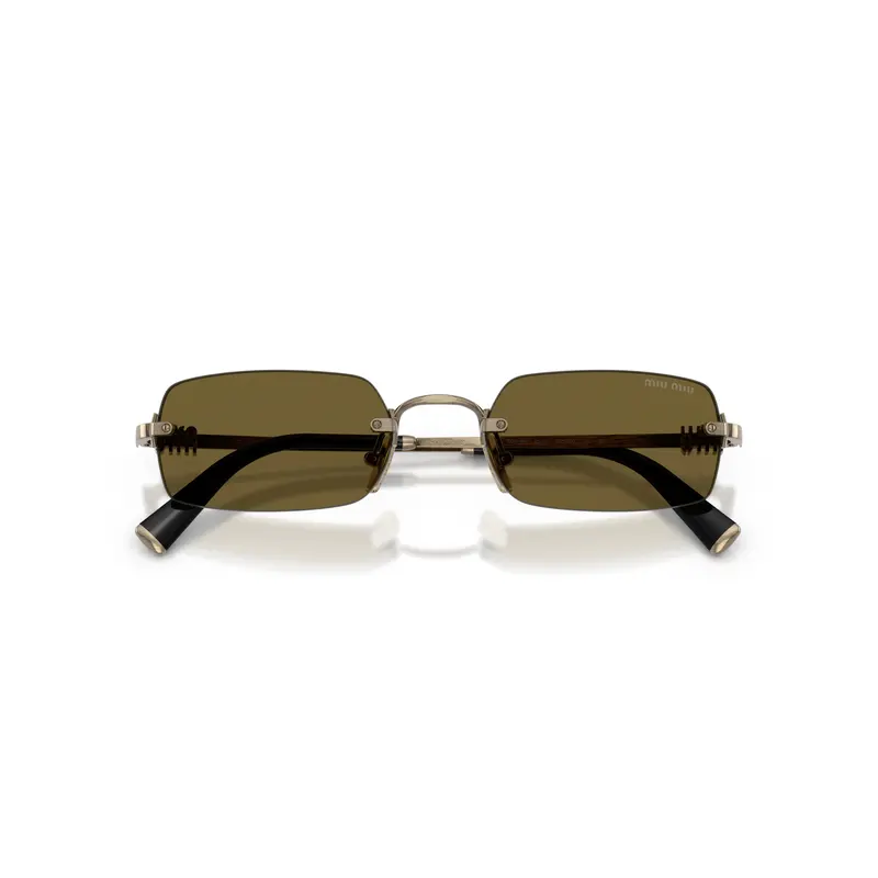 0Mu B50s Rectangular Metal Frame Sunglasses 1