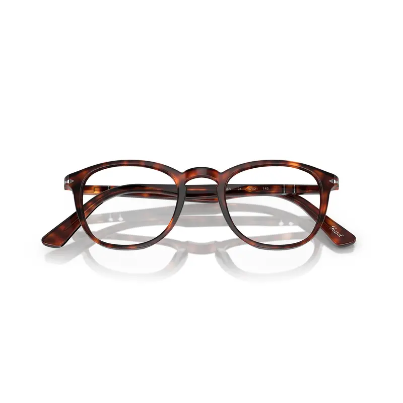 0Po3143v Round Acetate Eyeglasses With Tortoiseshell Pattern 1