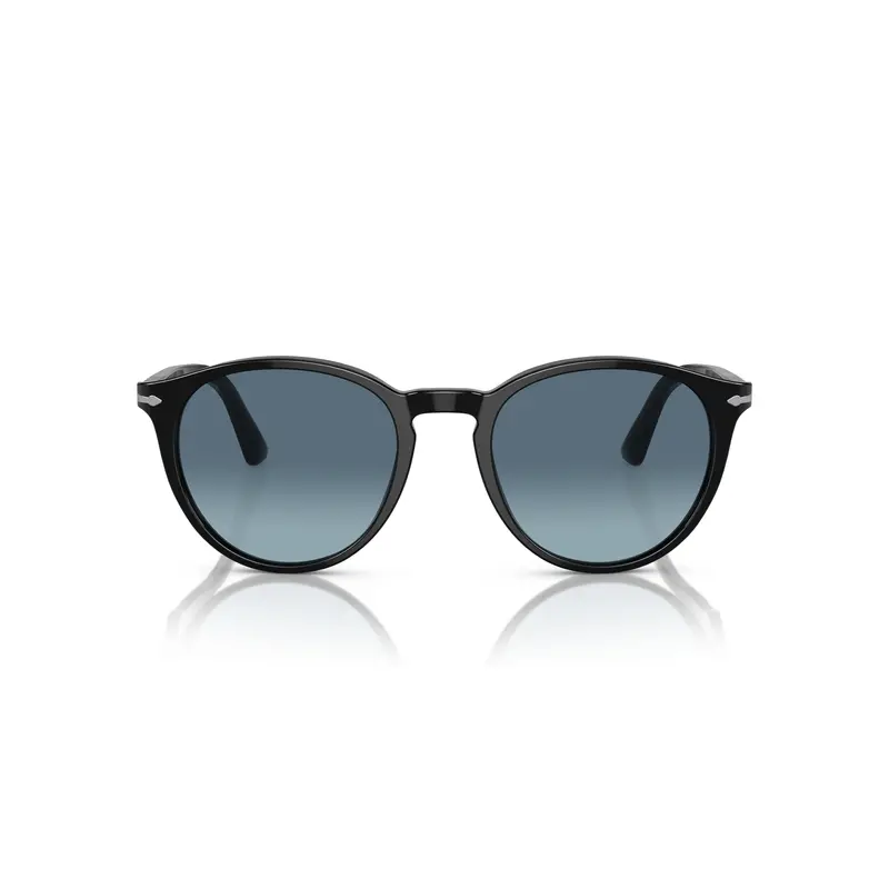 0Po3152s Round Frame Sunglasses With Gradient Blue Lenses 1