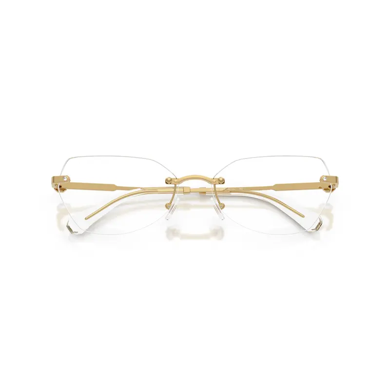 0Sk1031 Gold Rimless Eyeglasses With Crystal Accents 1