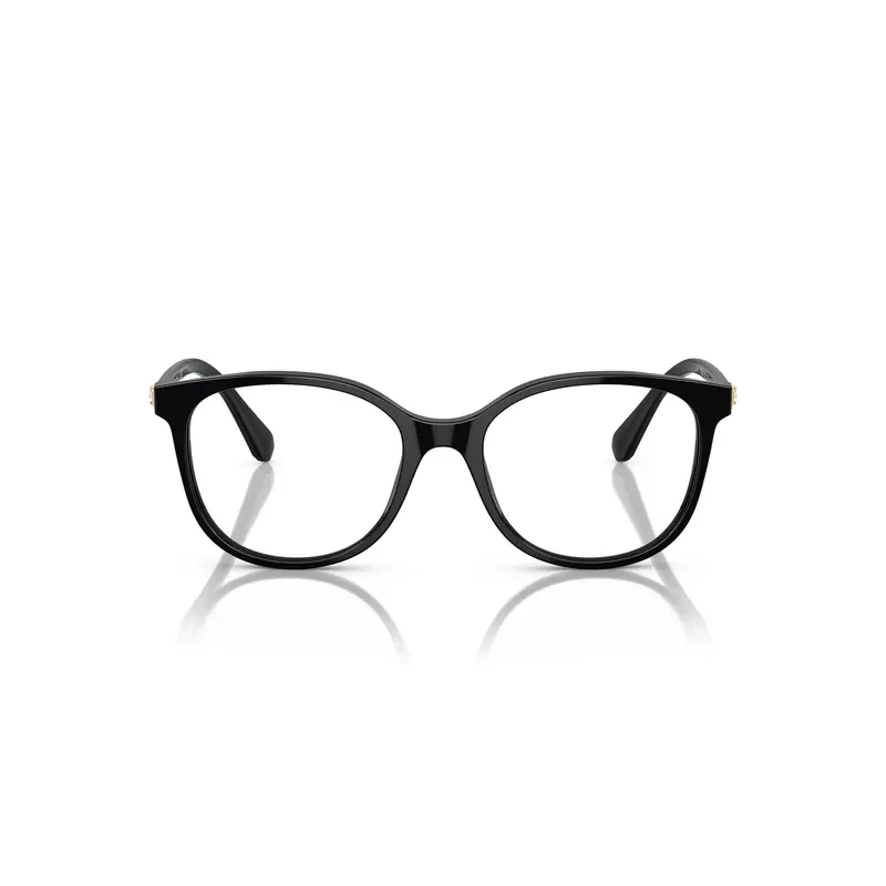 0Sk2002 Rounded Square Frame Eyeglasses With Gold Accents 1