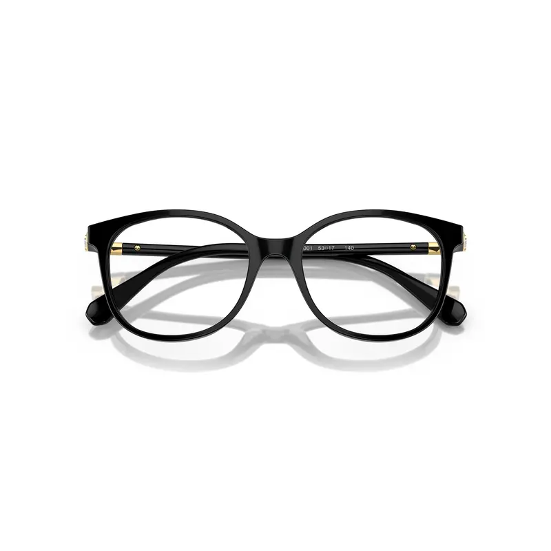 0Sk2002 Square Frame Eyeglasses With Gold Accents 1
