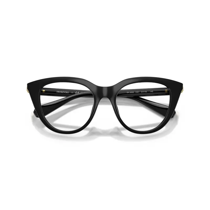 0Sk2052 Bold Cat-Eye Eyeglasses With Gold Accents 1