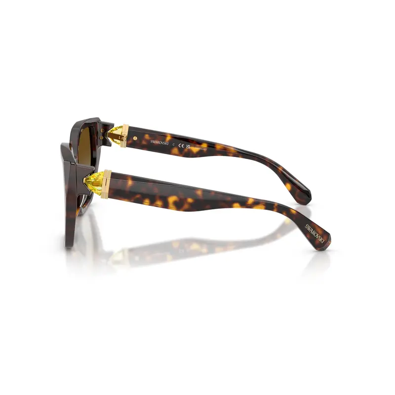 0Sk6044u Oversized Geometric Tortoiseshell Sunglasses With Crystal Embellishment 2