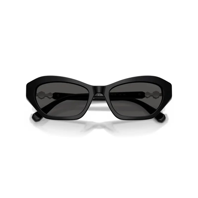 0Sk6048 Angular Sunglasses With Crystal Embellishment 1