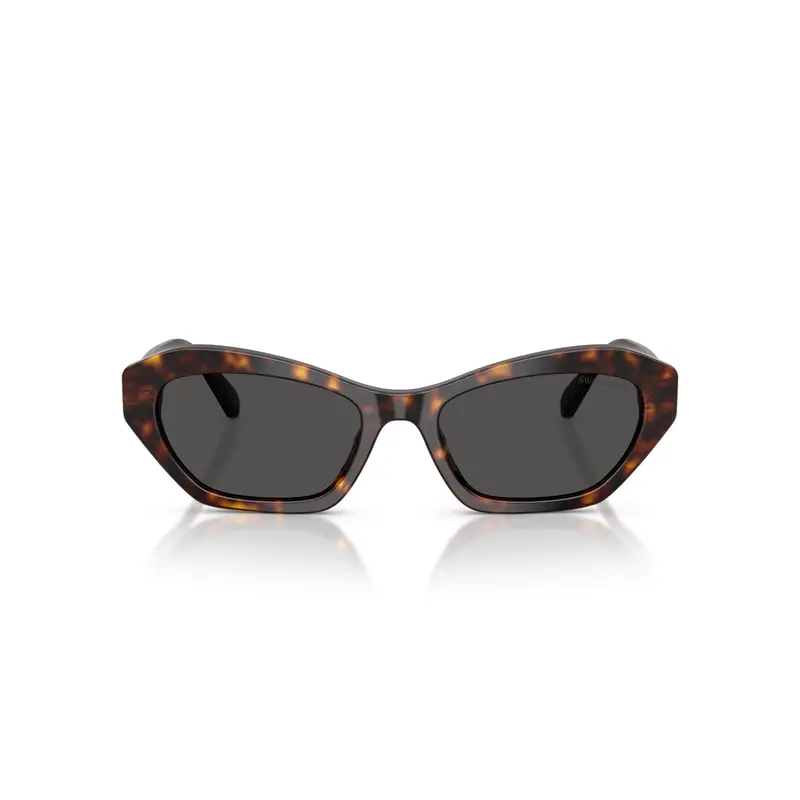 0Sk6048 Angular Tortoiseshell Sunglasses With Crystal Accents 1