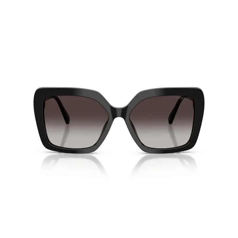 0Sk6049 Oversized Black Acetate Sunglasses With Crystal Accents 2