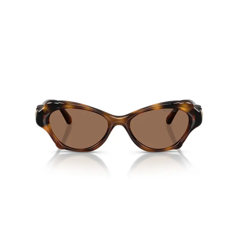 0Sk6050 Tortoiseshell Cat-Eye Sunglasses With Gold Emblem 1
