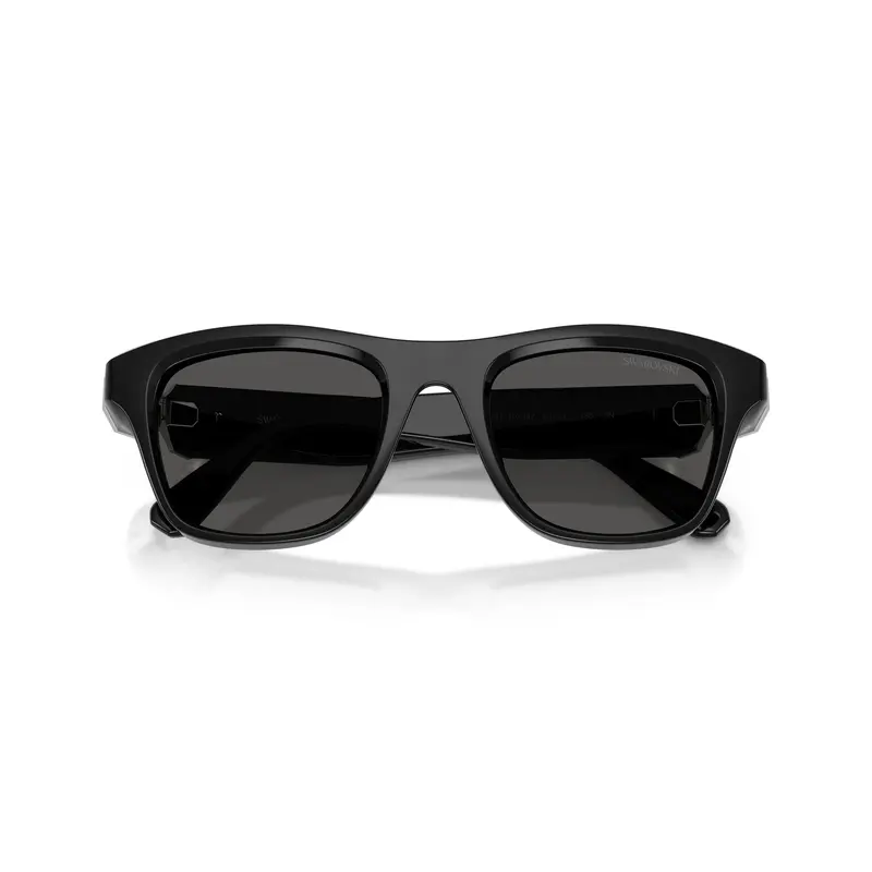 0Sk6056u Rectangular Black Sunglasses With Crystal Embellishments 1
