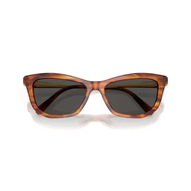 0Sk6057 Rectangular Tortoiseshell Acetate Sunglasses With Gold-Tone Temples 1