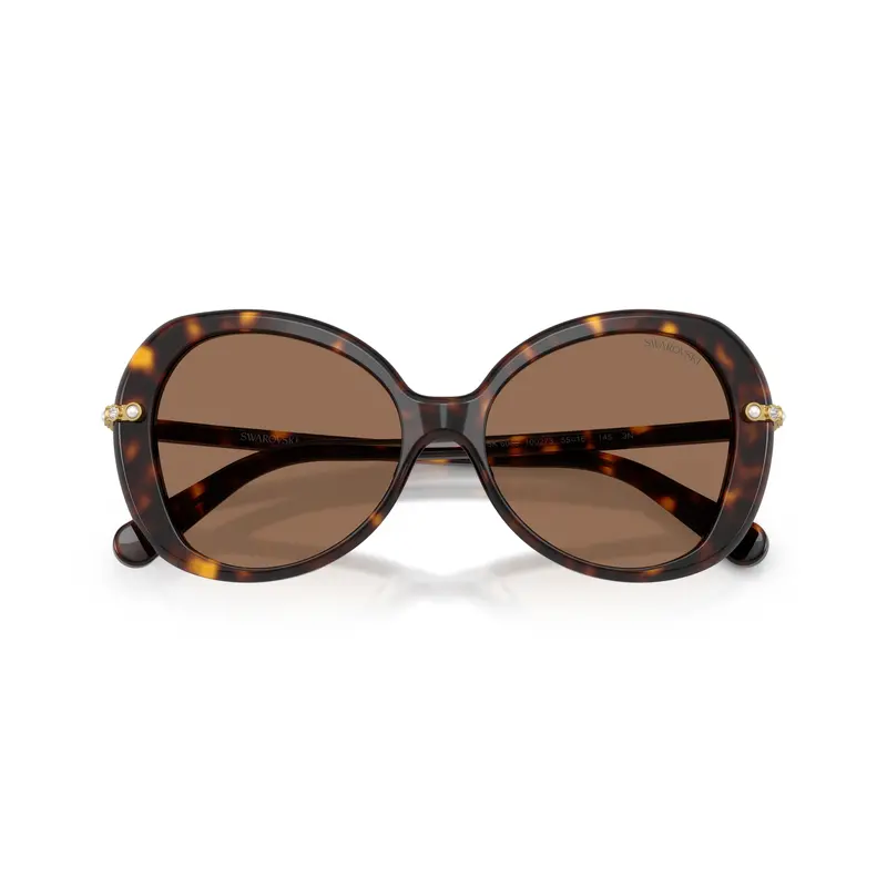 0Sk6059 Oversized Tortoiseshell Sunglasses With Crystal Accents 1