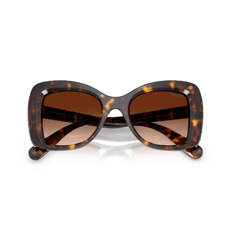 0Sk6062u Oversized Square Tortoiseshell Sunglasses With Crystal Accents 1