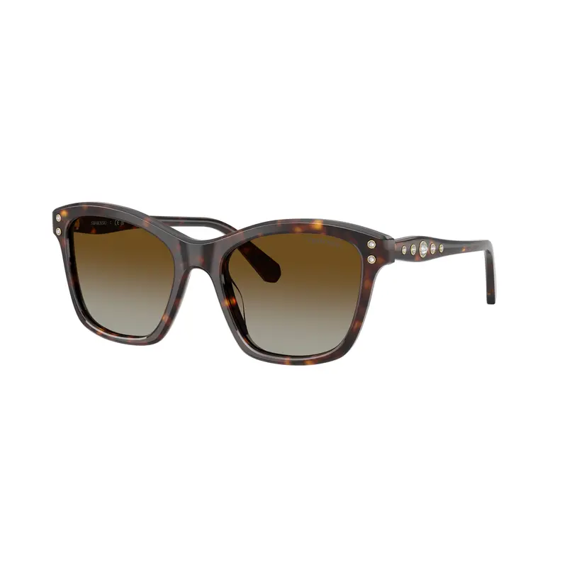 0Sk6063 Classic Tortoiseshell Acetate Sunglasses With Crystal Embellishments 1