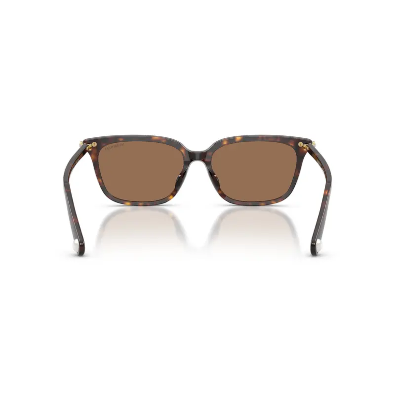0Sk6064d Rectangular Tortoiseshell Sunglasses With Gold Accents 1