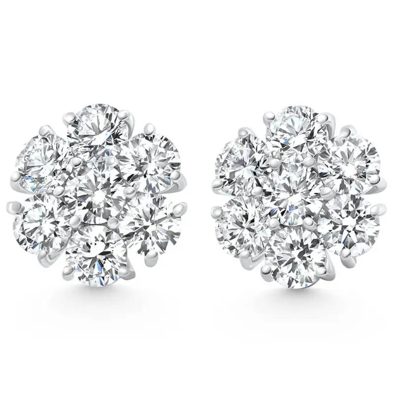 1.00 - 7.00 Ct T.W. Diamond Studs Screw Back Earrings 14K Gold Lab Grown 1