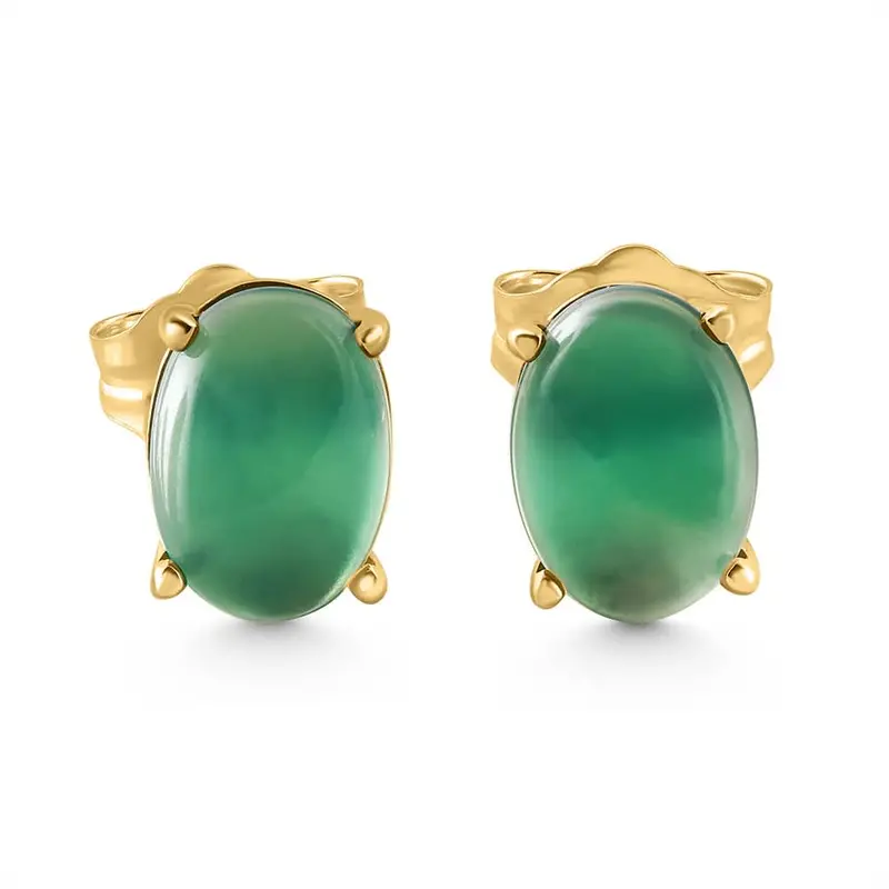 1.00Ct Emerald Studs 14K White Or Yellow Gold 1