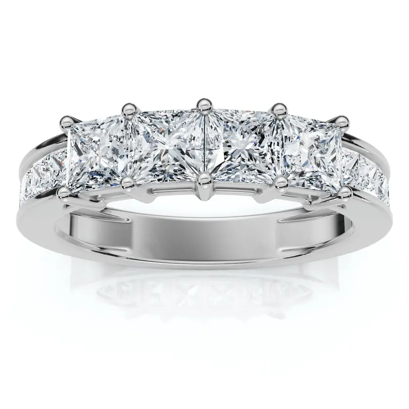 1 1/10Ct Diamond Engagement Bridal Wedding Ring Set 10K White Gold Size Selectable 1