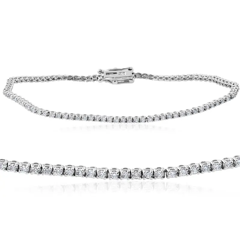 1 1/2 Cttw Diamond Tennis Bracelet 14K White Gold 7" 1