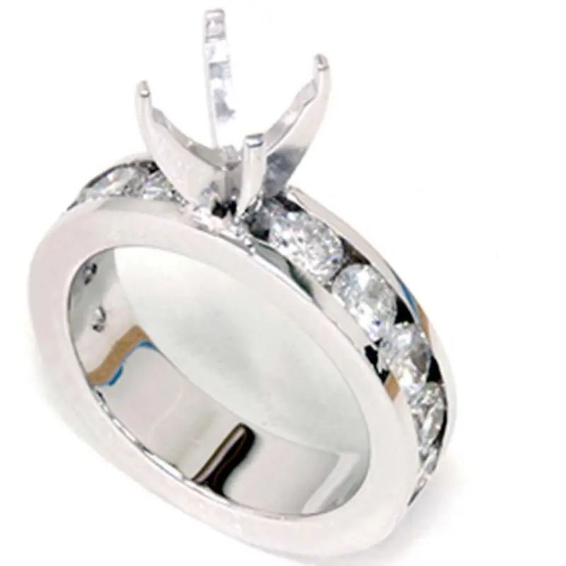 1 1/2Ct Diamond Engagement Ring Semi Mount 14K White Gold Size Selectable 1