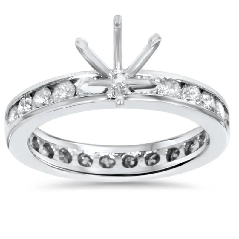 1 1/2Ct Diamond Eternity Engagement Setting Mount Ring Size Selectable 1