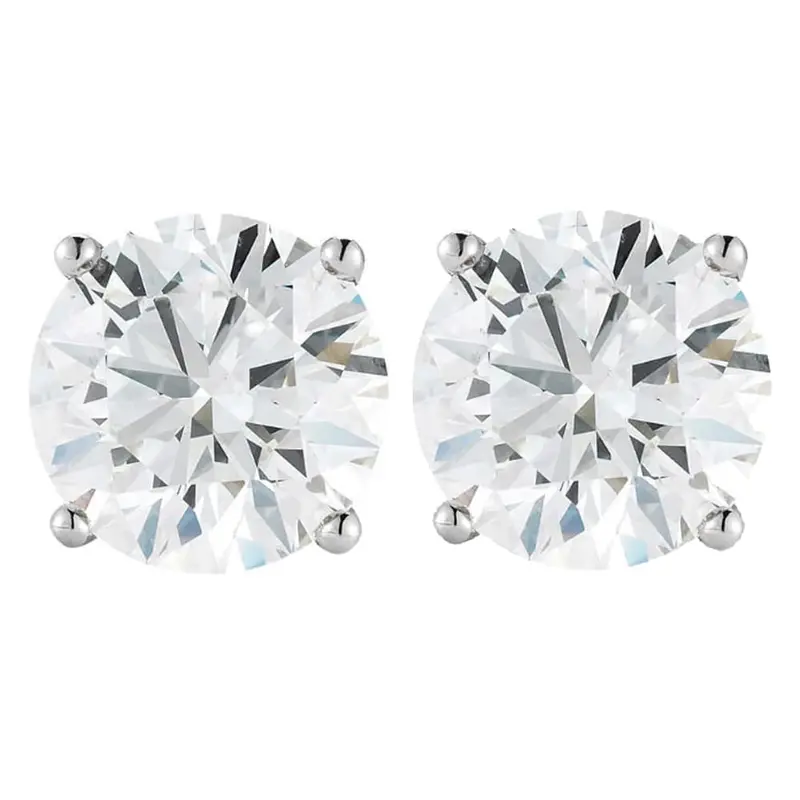 1 1/2Ct Diamond Screw Back Studs Platinum 1