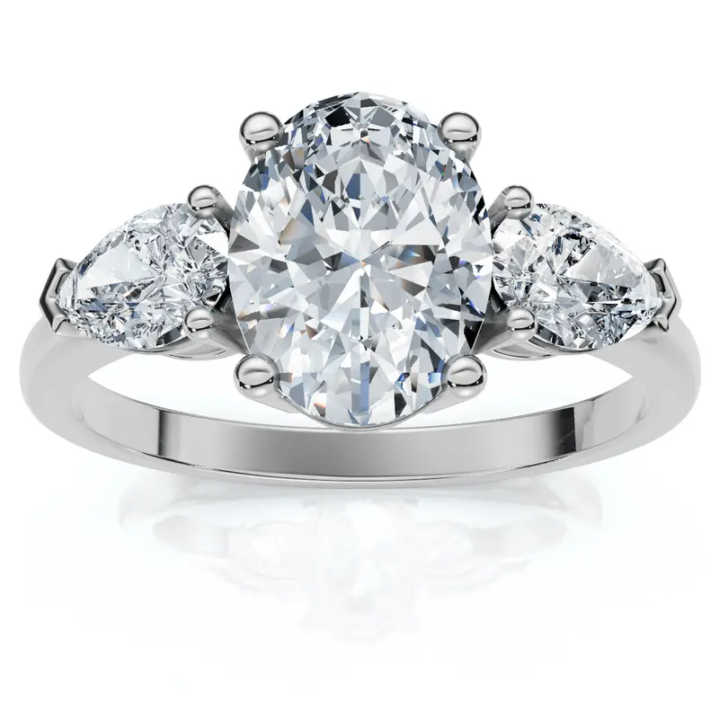 1 1/2Ct Oval Michelle Diamond Engagement Ring 14K Gold Or Platinum Lab Grown 1