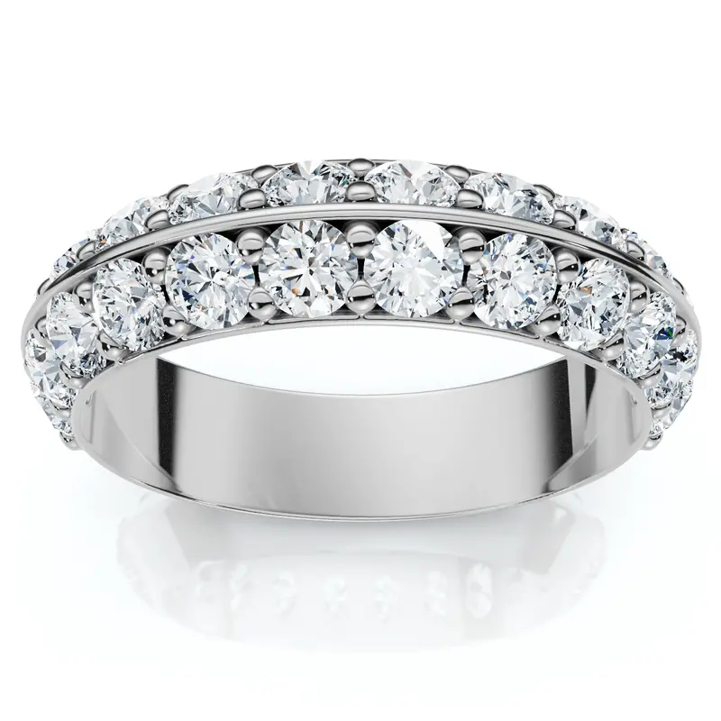 1 1/3Ct Diamond Wedding Band 14K Gold Or Platinum Lab Grown 5