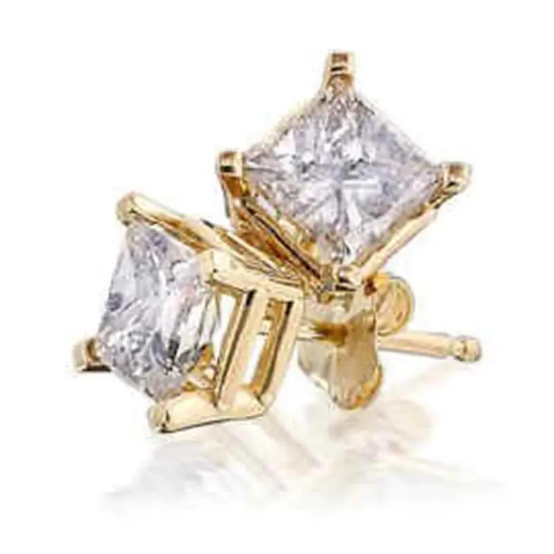 1 1/4Ct Diamond Studs 14K Yellow Gold 1