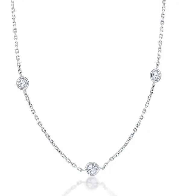1 1/5Ct Diamonds By The Yard Necklace Lab Grown In 14K White Or Yellow Gold 1