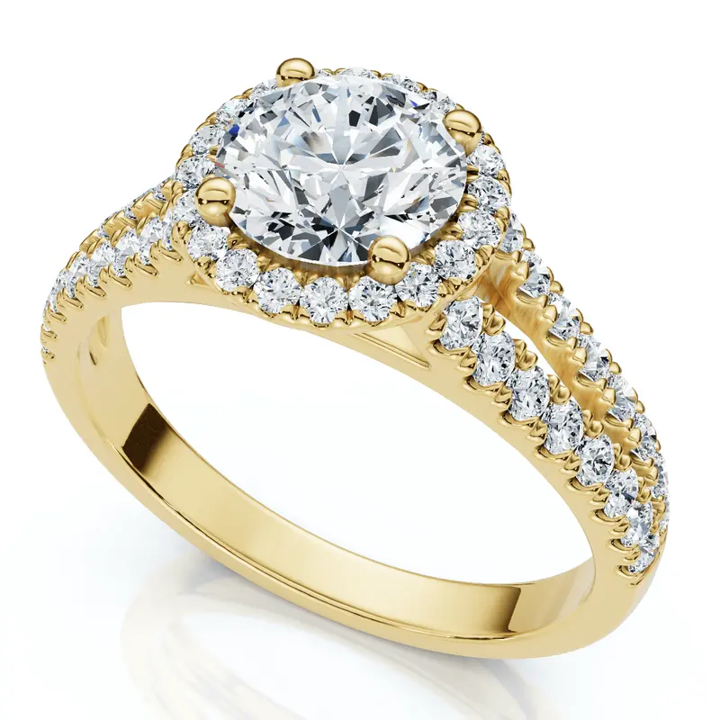 1 1/5Ct Divine Diamond Engagement Ring 14K Gold Or Platinum Lab Grown 2