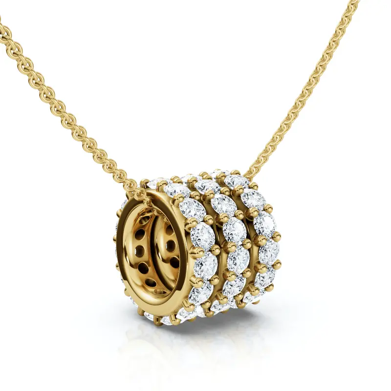 1/2Ct Bernarda Diamond Pendant 14K Gold Women's Necklace Lab Grown Ef/Vs 1