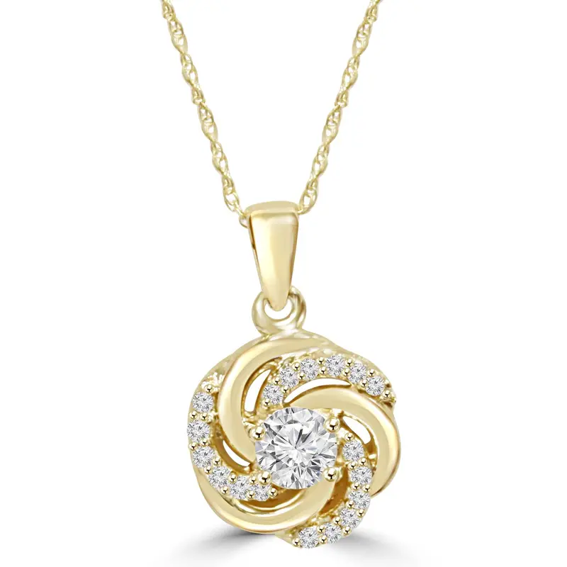 1/2Ct Diamond Kenda Pendant 14K Yellow Gold Women's 18" Necklace 1