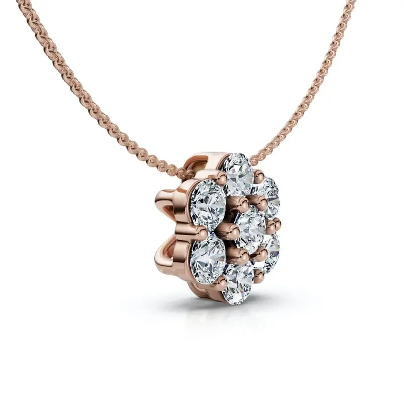 1/2Ct Diamond Pendant Women's Necklace 14K Gold Lab Grown 1
