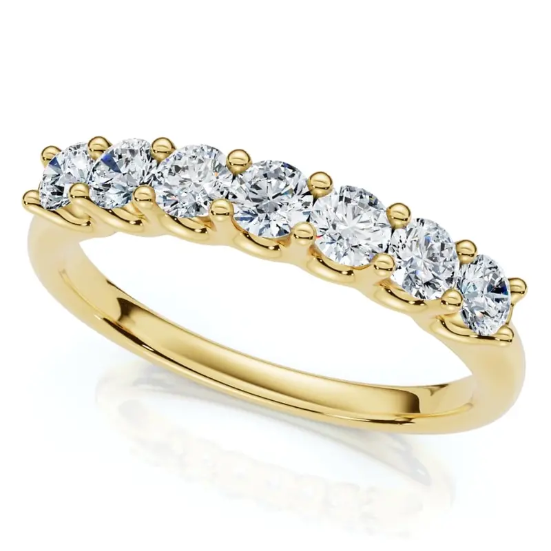 1/2Ct Diamond Wedding Ring Gold U Prong Lab Grown 1