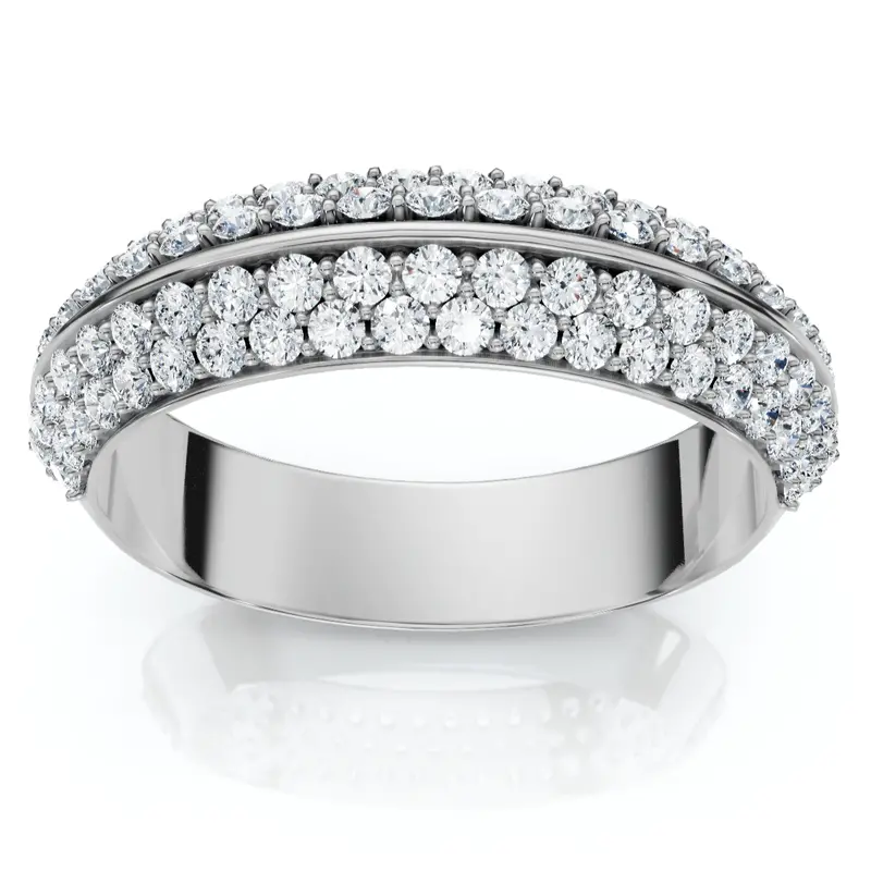 1/2Ct Kayle Diamond Wedding Band 14K Gold Or Platinum Lab Grown 1