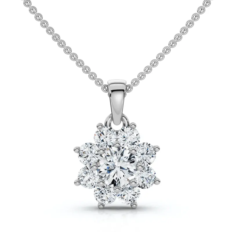 1/2Ct Lexi Diamond Pendant 14K Gold 18" Necklace Lab Grown Ef/Vs 1
