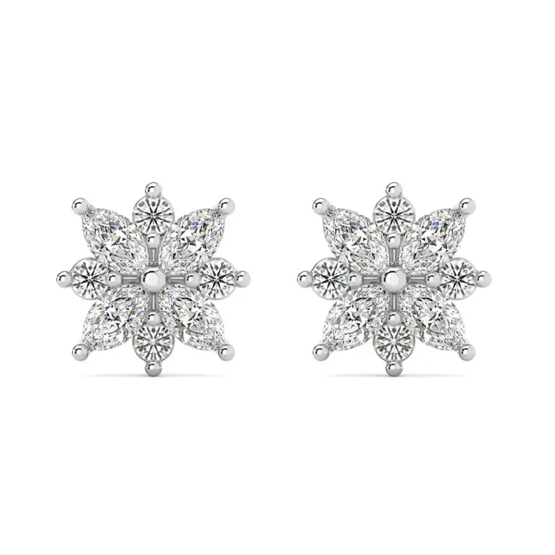 1/2Ct Marquise Star Diamond Earrings 14K Gold Earrings Lab Grown 1