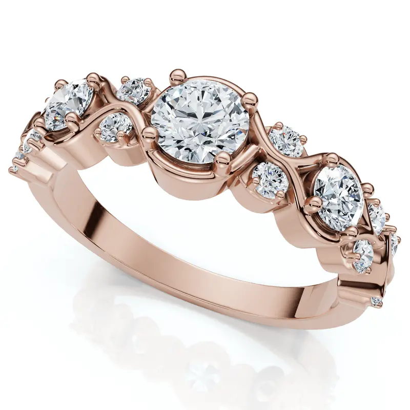 1/2Ct Minerva Diamond Wedding Anniversary Ring 10K Gold Lab Grown 1