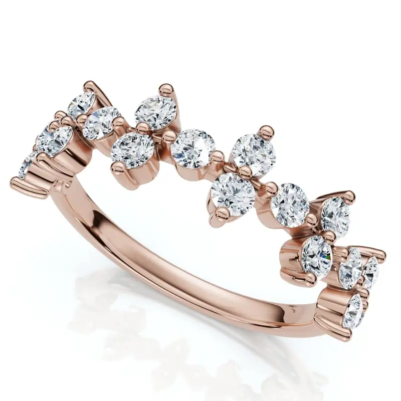1/2Ct Round Diamond Wedding Ring Stackable Wedding Band 14K Gold Lab Grown 1