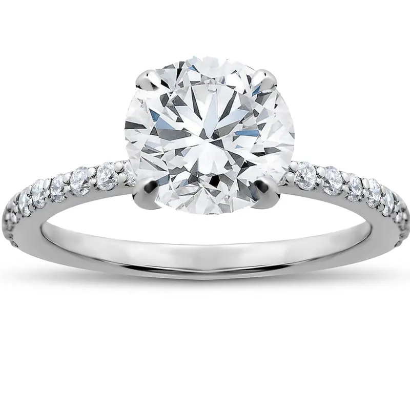 1 3/4 Ct Lab Grown Diamond Sophia Engagement Ring 14K White Gold Size: 5 1