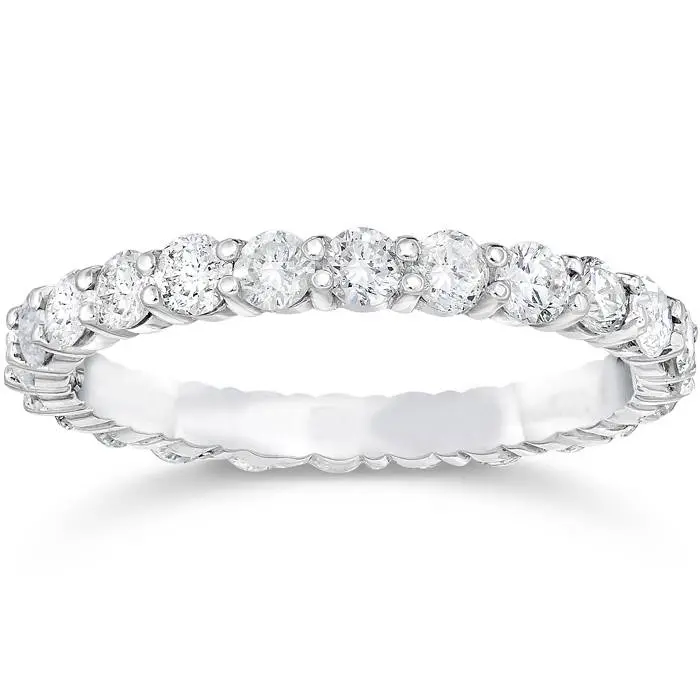 1 3/4Ct Diamond Eternity Ring 14K White Gold Size Selectable 1