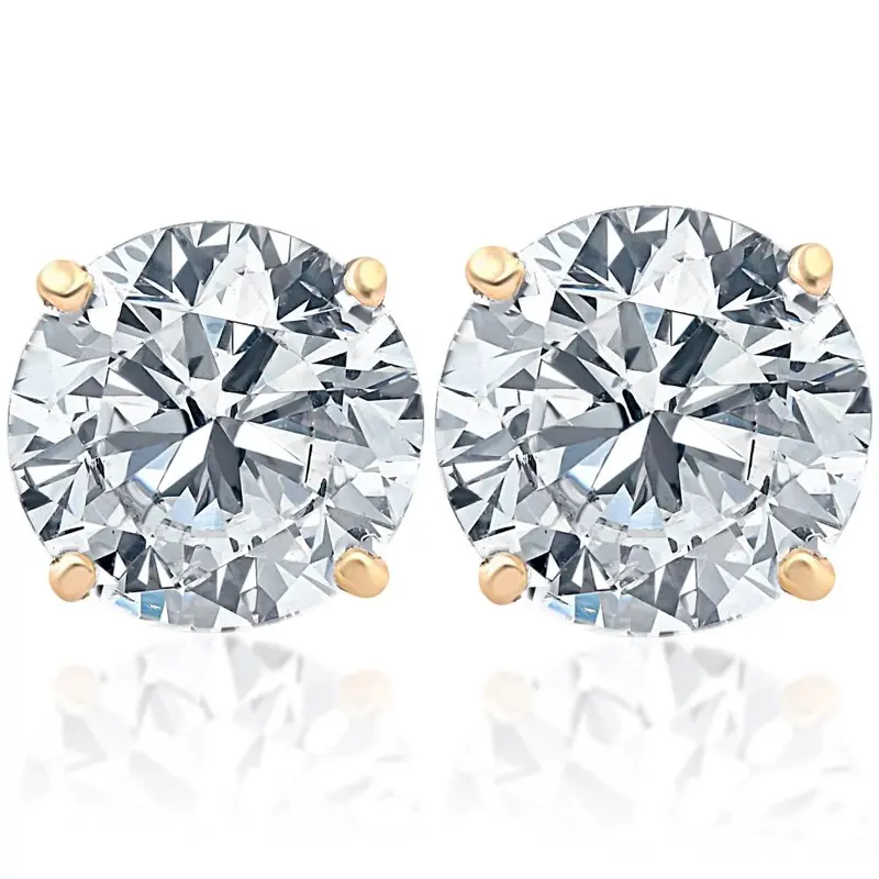 1 3/4Ct Diamond Studs 14K Yellow Gold 1