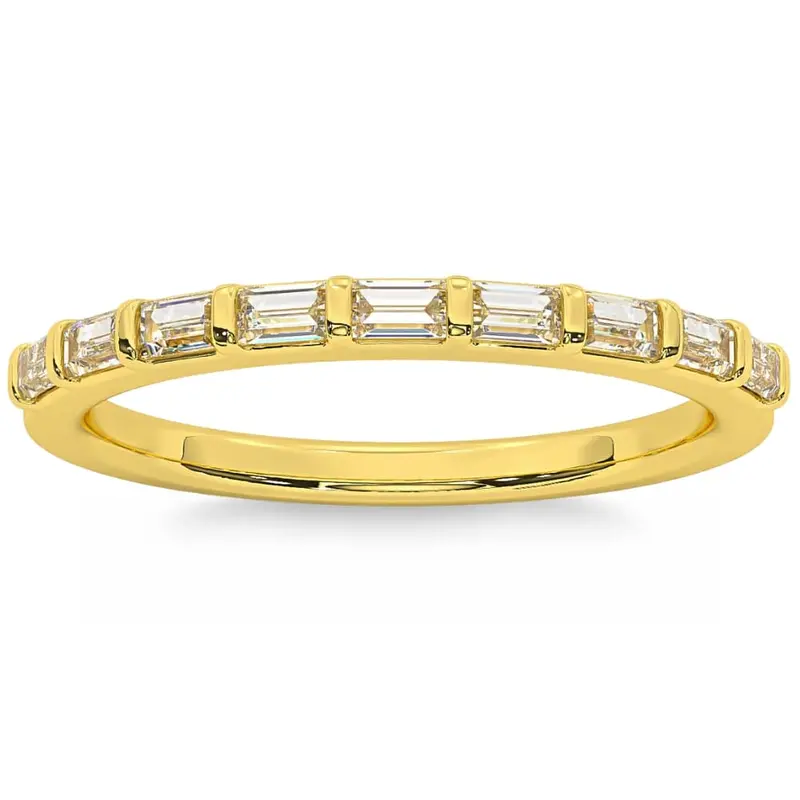 1/3Ct Baguette Cut Wedding Ring Anniversary Band 14K Gold Lab Grown 1