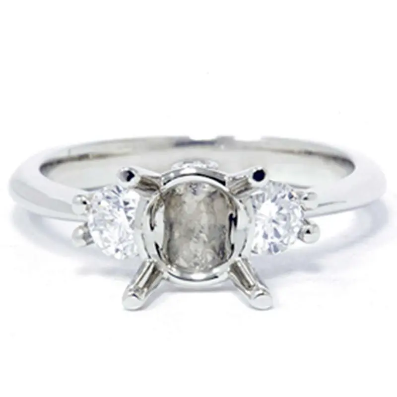 1/3Ct Diamond Semi-Mount Engagement Ring 14K Setting Size Selectable 1
