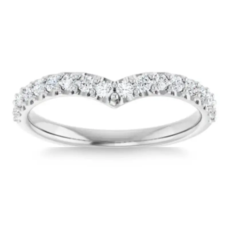 1/3Ct Round Cut Accent Wedding Ring Anniversary 14K Gold Lab Grown 1