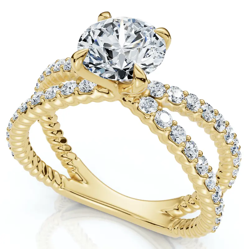 1.40Ct Tori Diamond Engagement Ring 14K Gold Or Platinum Lab Grown 1